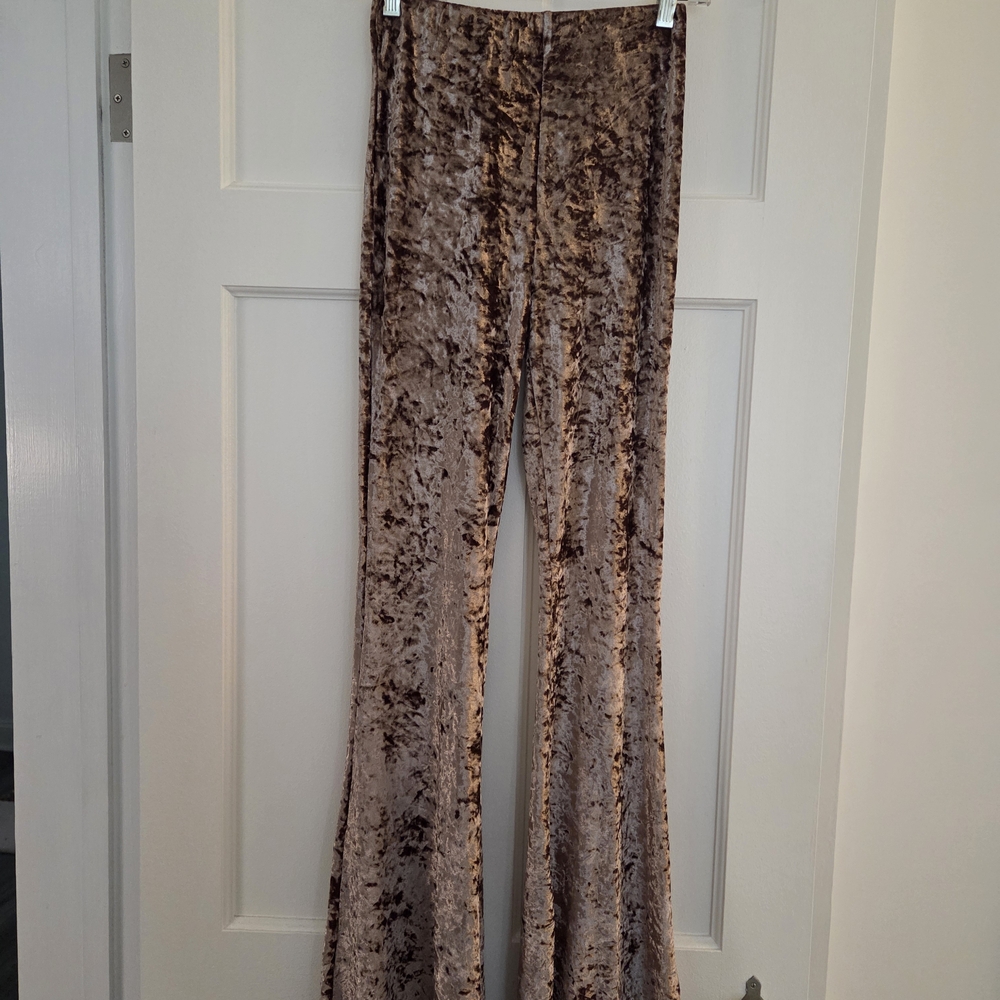 Lulu's Brown Velvet Flare Pants